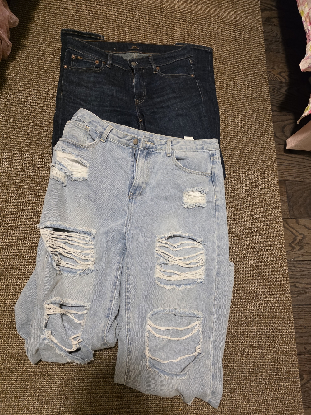 Ralph Lauren Light Blue Distressed  Jeans